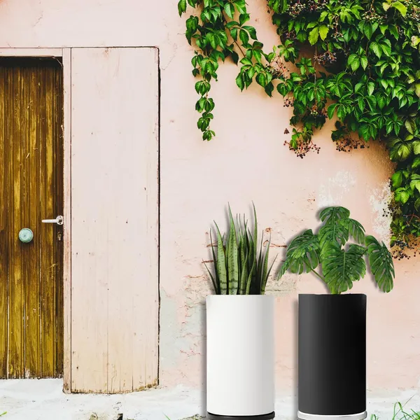 Black_Modern_White_Metal_Planters,_50.8_Cm_Tall,_Outdoor/Indoor_Flower_Pots_For_Balcony,_Deck,_Garden,_Patio,_Large_Size_Planters_For_Home_Decor____25L_x_25W_x_50H_Centimeters