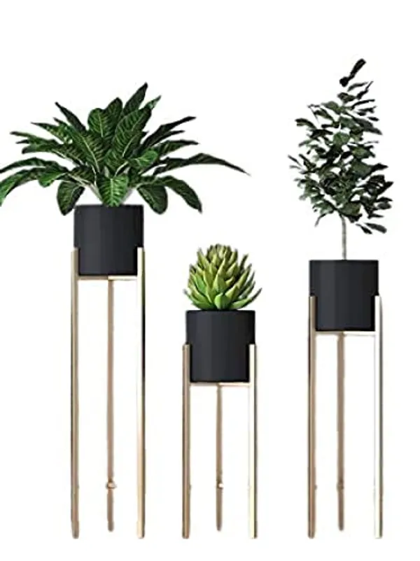 Black_Elegent_Modern_Style_Planter_Stand_Set_Of_3_With_Pot_Rustproof_Iron_Metal_Excellent_Finish_For_Indoor_And_Outdoor_Planter_Suitable_Garden_20_x_20_x_70_Centimeters