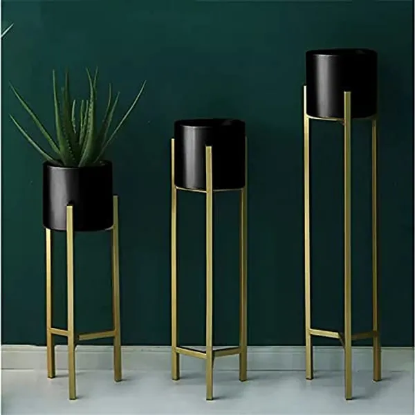 Black_Elegent_Modern_Style_Planter_Stand_Set_Of_3_With_Pot_Rustproof_Iron_Metal_Excellent_Finish_For_Indoor_And_Outdoor_Planter_Suitable_Garden_20_x_20_x_70_Centimeters