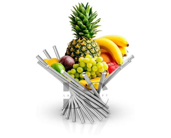 Gold_Fruit_Basket_Decorative_Fruit_Bowl_Wrought_Iron_Wire_Stand_For_Kitchen,_Dining_Table,_Living_Drawing_Room_Rust_Free_Shiny_Finish_Stable_Frame,_Easy_Assemble(Model_-9)_25_x_25_x_25_Centimeters
