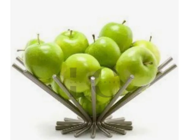 Gold_Fruit_Basket_Decorative_Fruit_Bowl_Wrought_Iron_Wire_Stand_For_Kitchen,_Dining_Table,_Living_Drawing_Room_Rust_Free_Shiny_Finish_Stable_Frame,_Easy_Assemble(Model_-9)_25_x_25_x_25_Centimeters