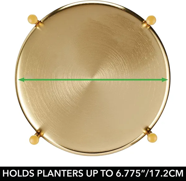 Soft_Brass_Metal_Steel_Modern_12_Inch_Medium_Plant_Stand,_Planter_Holder,_With_Decorative_Crisscross_Design_For_Table,_Floor;_Holds_Indoor/Outdoor_Plants,_Flower_Pot_Stand__17_x_17_x_30_Centimeters