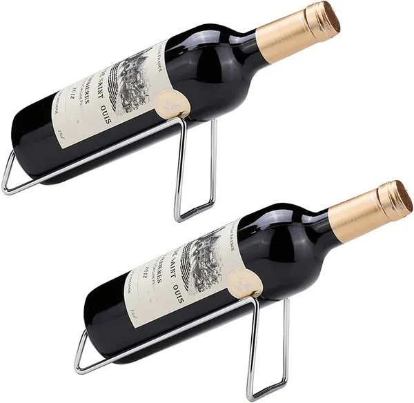 Silver_Metal_Wine_Rack_Freestanding_Tabletop_Bottle_Holder_Geometric_Design_For_Table_Top_Wine_Bottle_Storage_Rack,_Perfect_Wine_Holder_(2_Pcs)____19L_x_7W_x_8H_Centimeters