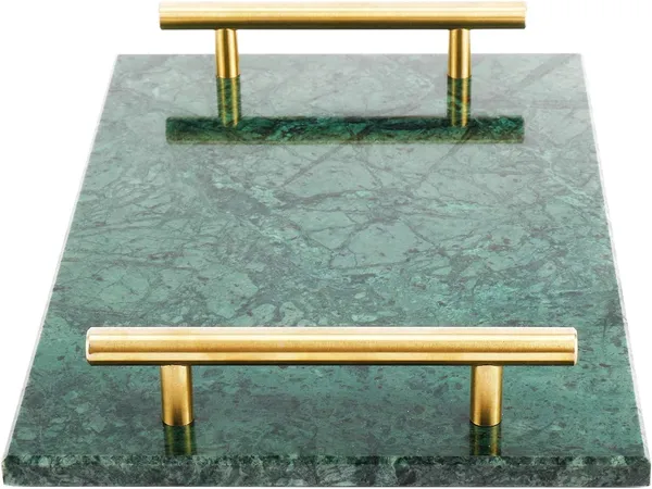 Green_Handmade_Marble_Stone_Decorative_Tray_With_Gold-Coloured_Metal_Handles,_Ideal_For_Counter,_Vanity,_Dresser,_Nightstand_And_Desk_30L_x_20W_x_4H_Centimeters
