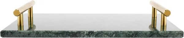 Green_Handmade_Marble_Stone_Decorative_Tray_With_Gold-Coloured_Metal_Handles,_Ideal_For_Counter,_Vanity,_Dresser,_Nightstand_And_Desk_30L_x_20W_x_4H_Centimeters