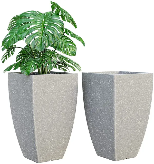 White_Texture_Tall_Metal_Planters_For_Outdoor_Plants_Set_Of_2,_Outdoor_Planters_For_Front_Porch_Balcony,_Galvanized_Iron_21_Inch_Large_Planters_For_Outdoor_Indoor_30L_x_30W_x_53H_Centimeters