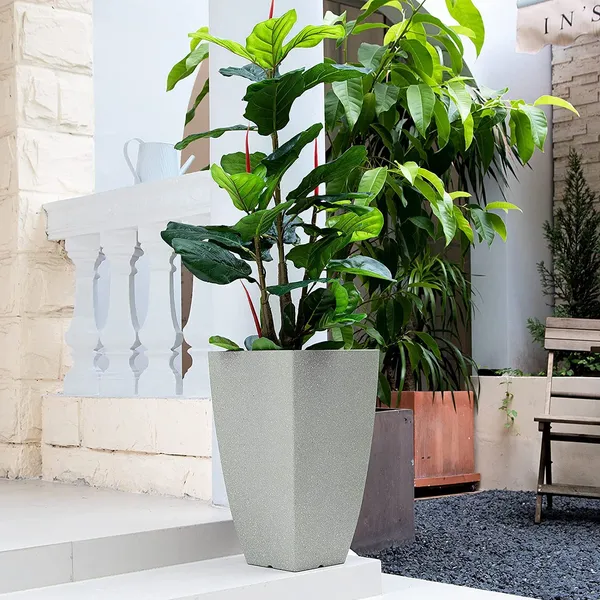 White_Texture_Tall_Metal_Planters_For_Outdoor_Plants_Set_Of_2,_Outdoor_Planters_For_Front_Porch_Balcony,_Galvanized_Iron_21_Inch_Large_Planters_For_Outdoor_Indoor_30L_x_30W_x_53H_Centimeters