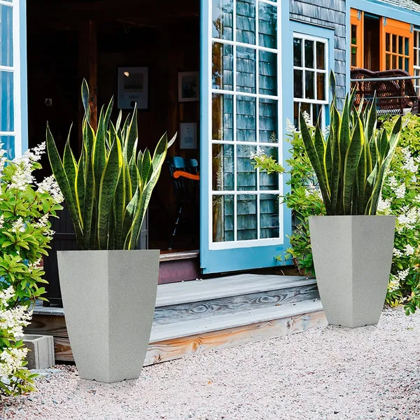 White_Texture_Tall_Metal_Planters_For_Outdoor_Plants_Set_Of_2,_Outdoor_Planters_For_Front_Porch_Balcony,_Galvanized_Iron_21_Inch_Large_Planters_For_Outdoor_Indoor_30L_x_30W_x_53H_Centimeters
