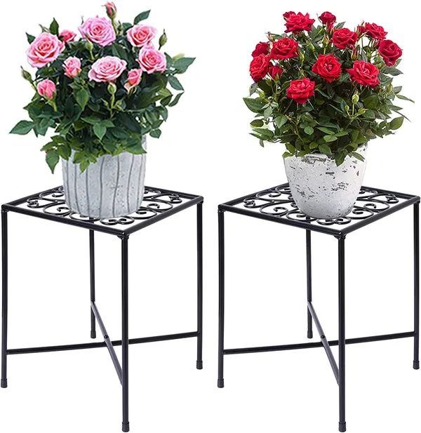 Black_Indoor_Outdoor_Plant_Stand_Midcentury_Modern_Flower_Pot_Stands_Waterproof_Rustproof_Garden_Container_Supports_Square_Iron_Display_Rack_For_Planter_(2_Pack)__20.3_x_20.3_x_27.9_Centimeters