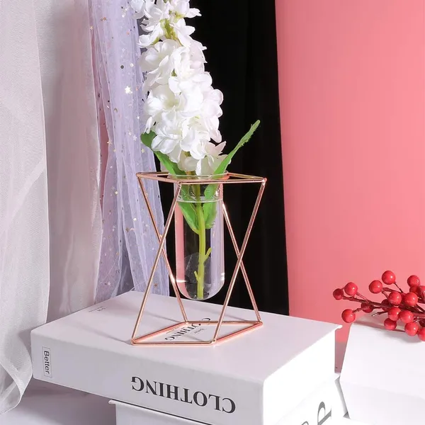 Rose_Gold_Glass_Flower_Vase_With_Metal_Stand_With_Glass_Tube_Modern_Geometry_Desktop_Glass_Planter_Indoor_Hydroponics_Wedding_Decor_(Large)_7.6L_x_7.6W_x_16H_Centimeters