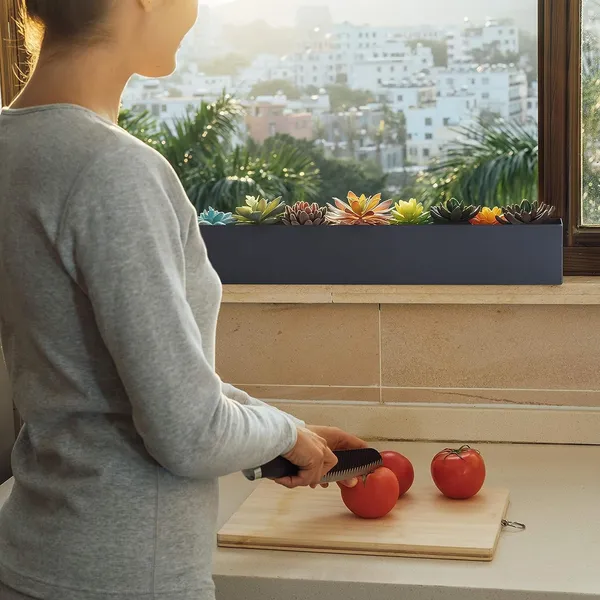 Grey_Modern_Narrow_Planter_Box_|_16"_Metal_Perfect_As_A_Succulent_Planter_For_Table_Or_Window_Sill_Planters_Indoor_|_Rectangular_Stainless_Steel_Long_Planter_40_x_8_x_9_Centimeters