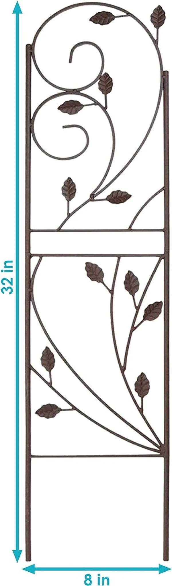 Black_32-Inch_Rustic_Plant_Design_Outdoor_Garden_Trellis_-_Metal_Wire_Plant_Support_Trellis_For_Climbing_Plants__(1)____16W_x_75H_Centimeters
