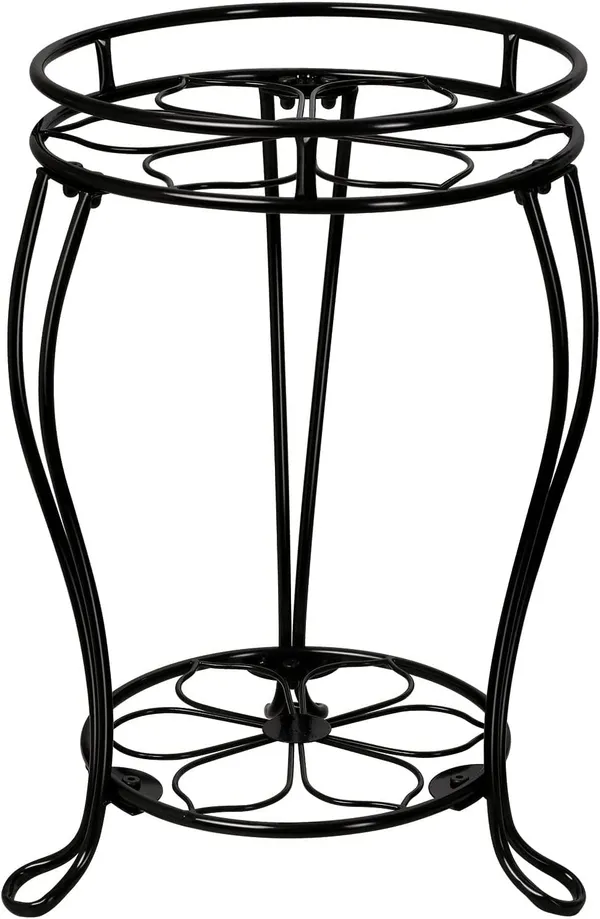 Black_Royal_Potted_Planter_Stand_Rust_Free_Stable_Sturdy_Wrought_Iron_Frame_Excellent_For_Indoor_Entry_Way)_Easy_(Lotus)____30_x_30_x_50_cm;_3_kg