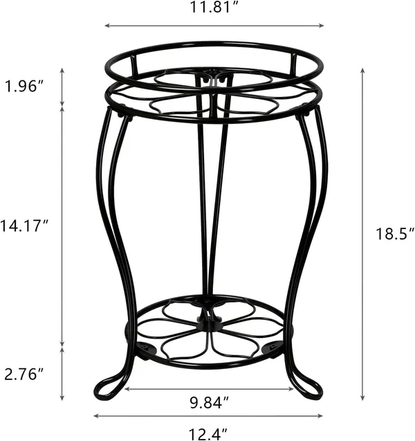 Black_Royal_Potted_Planter_Stand_Rust_Free_Stable_Sturdy_Wrought_Iron_Frame_Excellent_For_Indoor_Entry_Way)_Easy_(Lotus)____30_x_30_x_50_cm;_3_kg