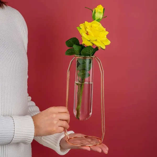 Rose_Gold_2_Pcs_Flower_Vases_With_Iron_Art_Frame_Geometric_Plant_Pot,_Centerpiece_Plant_Vase,_Plants_Tabletop_Display_Holder_For_Wedding_Indoor_Table_10L_x_10W_x_23H_Centimeters