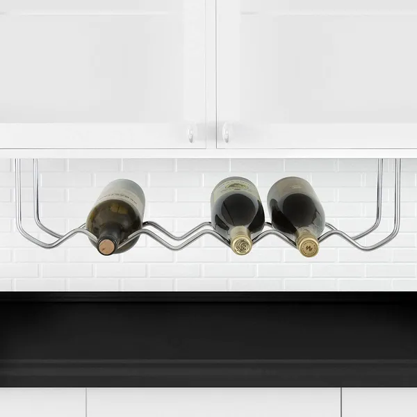 Silver_Under_Cabinet_Wine_Rack_-_6_Bottle_Metal_Water_Bottle_Storage_Organizer_For_Kitchen_Stores_Wine,_Beer_Wine_Bottle_Holder____55L_x_20W_x_12H_Centimeters
