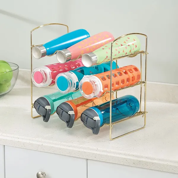 Silver_Under_Cabinet_Wine_Rack_-_6_Bottle_Metal_Water_Bottle_Storage_Organizer_For_Kitchen_Stores_Wine,_Beer_Wine_Bottle_Holder____55L_x_20W_x_12H_Centimeters