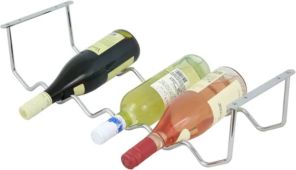Silver_Under_Cabinet_Wine_Rack_-_6_Bottle_Metal_Water_Bottle_Storage_Organizer_For_Kitchen_Stores_Wine,_Beer_Wine_Bottle_Holder____55L_x_20W_x_12H_Centimeters