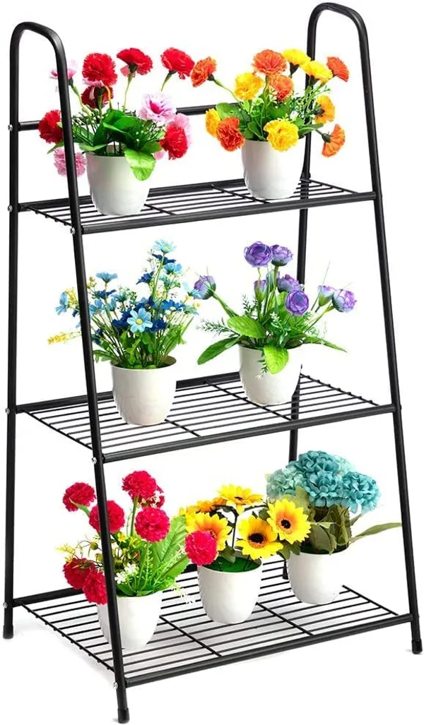Black_Metal_Plant_Stand,_Ladder-Shaped_Storage_Rack_Stand_Shelf,_Shoe_Organizer,_Utility_Storage_For_Indoor_Outdoor_Use_(3_Tier)_70_x_25_x_25_Centimeters___1Kg
