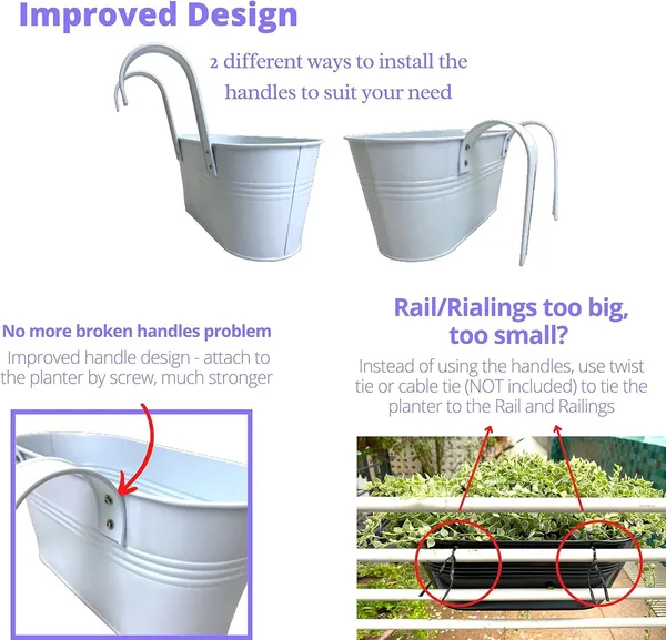 Multicolor_Rail_Planter_Outdoor_Metal_Iron_Hanging_Flower_Pots_Deck_Railings_Fence_Buckets_Modern_Countryside_Boho_Style_White_Wall_Mount_Window_Box_Plant_Decor_(2Set)_25_x_11_x_13_Centimeters