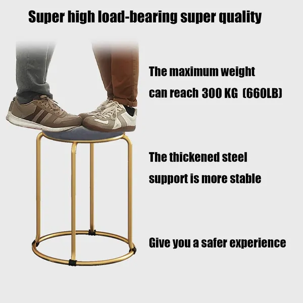 Set_of_2_Gold_Round_Velvet_Thickened_Metal_Vanity_Stool_|_For_Dining,_Kitchen,_Home,_And_Salon_|_30L_x_30W_x_45H_Cm