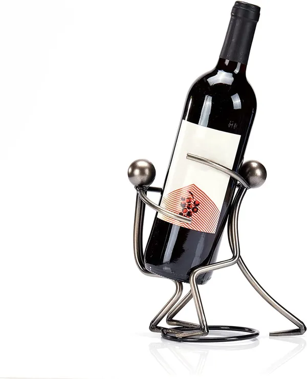 Silver_Tabletop_Wine_Rack_abletop_Metallic_Silver_Freestanding_Countertop_Figurine_Wine_Bottle_Holder,_Unique_Wine_Gifts_And_Accessories_For_Wine_Lovers_(Couple_1)____17L_x_9W_x_17H_Centimeters