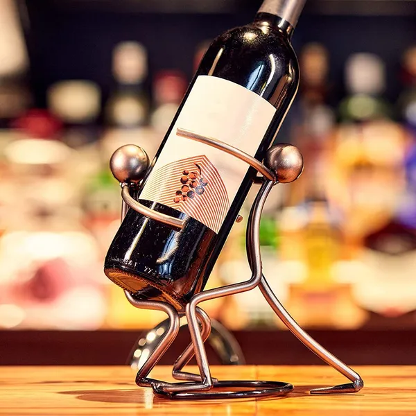Silver_Tabletop_Wine_Rack_abletop_Metallic_Silver_Freestanding_Countertop_Figurine_Wine_Bottle_Holder,_Unique_Wine_Gifts_And_Accessories_For_Wine_Lovers_(Couple_1)____17L_x_9W_x_17H_Centimeters