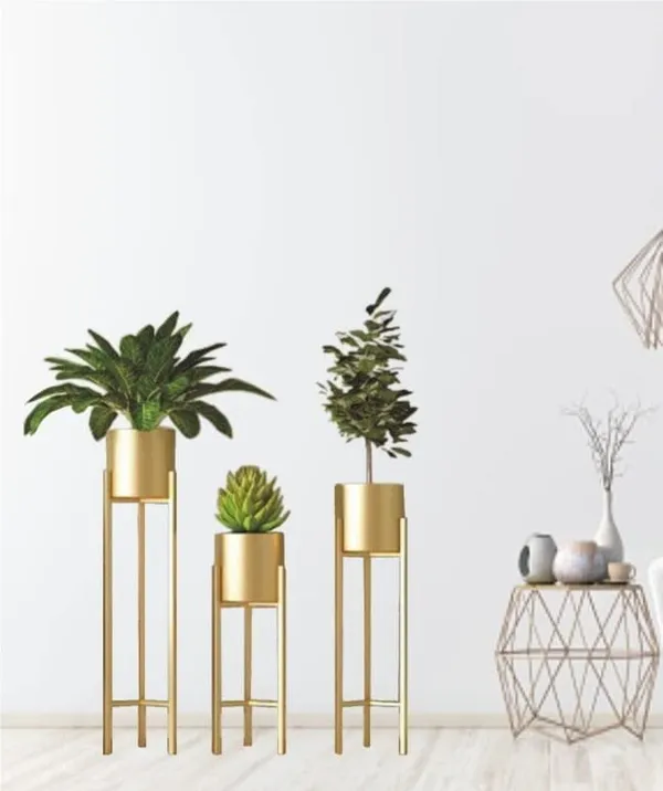 Gold_Set_Of_3_Elegent_Modern_Style_Planter_Stand_With_Pot_Rustproof_Iron_Metal_Excellent_Finish_For_Indoor_And_Outdoor_Planter_Suitable_For_Living_Room_Drawing_Room_25_x_25_x_70_Centimeters