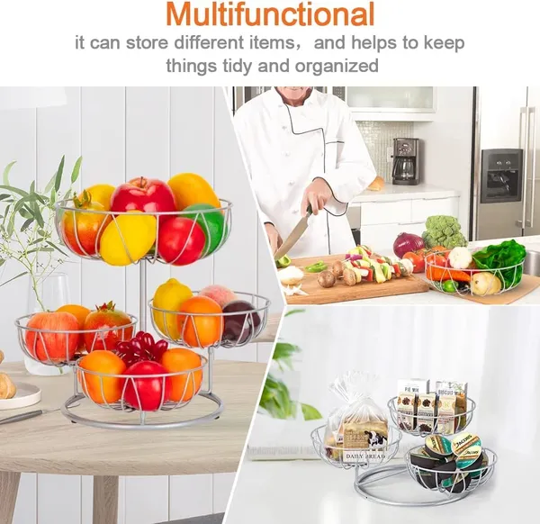 Silver_Metal_4_Tier_Fruit_Bowl_For_Kitchen_Counter_Top,_Modern_Wire_Fruit_Basket_Storage_Stand,_Vegetable_Bread_Snack_Hold_For_Dining_Table_Rust_Free,_Decorative_45W_x_30H_Centimeters