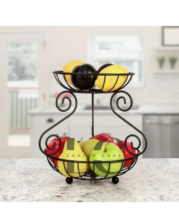 Black_Fruit_Basket_For_Kitchen_Fruit_Basket_For_Dining_Table_Fruit_Bowl_Counter_Top_Dining_Table,_Living_Drawing_Room_Rust_Free_(M13)25W_x_30H_Centimeters