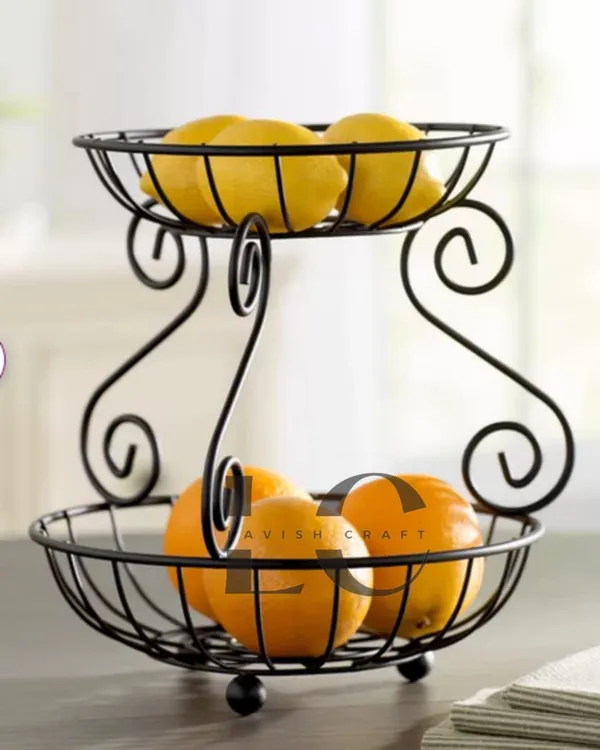 Black_Fruit_Basket_For_Kitchen_Fruit_Basket_For_Dining_Table_Fruit_Bowl_Counter_Top_Dining_Table,_Living_Drawing_Room_Rust_Free_(M13)25W_x_30H_Centimeters