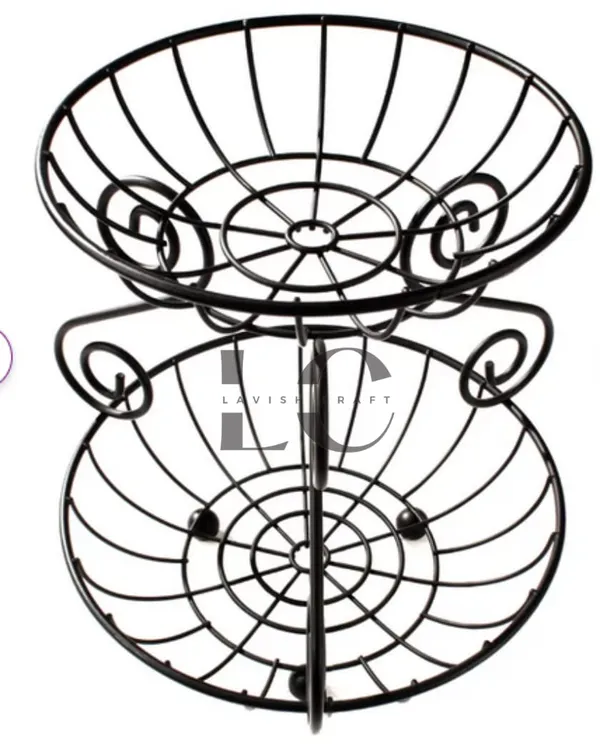 Black_Fruit_Basket_For_Kitchen_Fruit_Basket_For_Dining_Table_Fruit_Bowl_Counter_Top_Dining_Table,_Living_Drawing_Room_Rust_Free_(M13)25W_x_30H_Centimeters
