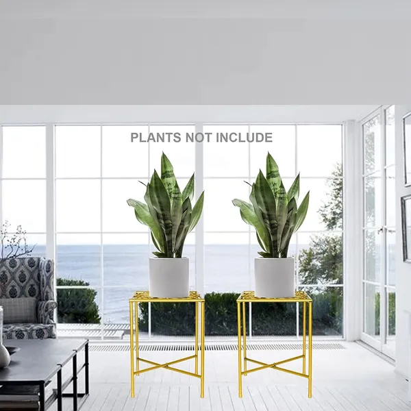Gold_Indoor_Outdoor_Plant_Stand_Midcentury_Modern_Flower_Pot_Stands_Waterproof_Rustproof_Garden_Container_Supports_Square_Iron_Display_Rack_For_Planter_20.3_x_20.3_x_27.9_Centimeters