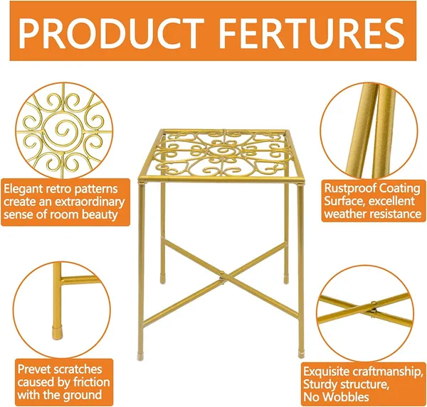 Gold_Indoor_Outdoor_Plant_Stand_Midcentury_Modern_Flower_Pot_Stands_Waterproof_Rustproof_Garden_Container_Supports_Square_Iron_Display_Rack_For_Planter_20.3_x_20.3_x_27.9_Centimeters