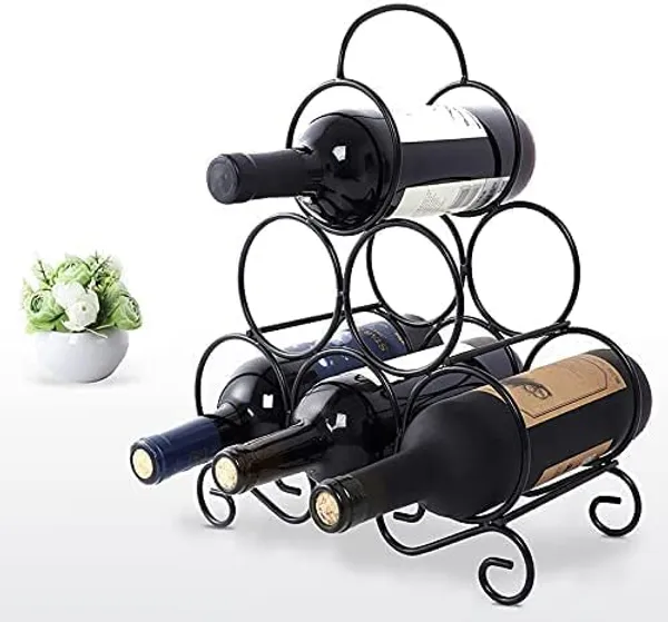 Black_Countertop_Wine_Rack_Bottle_Wine_Holder_For_Red_White_Wine_Storage_Freestanding_Metal_Wine_Rack_Small_Tabletop_Wine_Rack_Modern_Wine_Bottle_Holder_(M6)____10L_x_25W_x_25H_Centimeters