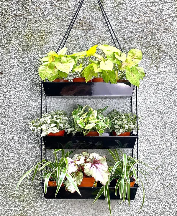 Silver_Wall_Planters_-_16_Inch_3-Tier_Galvanized_Wall-Mounted_Succulent_Planters_For_Indoor_Plants,_Boho_Metal_Window_Herb_Garden,_Rectangle_Hanging_Vertical_Shelf_11_x_6_x_16_Centimeters