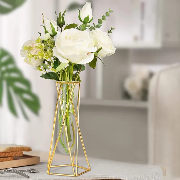 Multicolor_Flower_Vase_For_Centerpieces_Gold_Geometric_Vase_Air_Plant_Stand,_Hydroponic_Plant_Flower_Vase_Glass_Test_Tube,_Modern_Decor(2_Pcs,_Medium)_10L_x_10W_x_22H_Centimeters