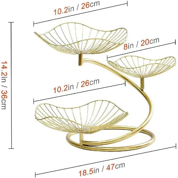 Gold_Spiral_Stem_Fruit_Basket_Stand_Iron_Metal_Wire_Sturdy_Stable_Frame_Rustfree_Finishing_Kitchen_Home_Fruit_Holder_Easy_Assembly_Living_Dining_Room_Kitchen_Multi_Purpose___48W_x_34H_Centimeters