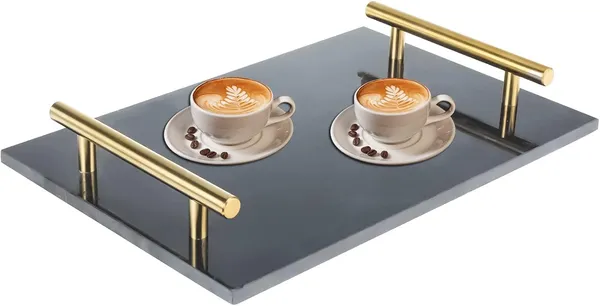 Multicolour_Handmade_Marble_Stone_Decorative_Tray_With_Gold-Coloured_Metal_Handles,_Ideal_For_Counter,_Vanity,_Dresser,_Nightstand_And_Desk____30L_x_20W_x_4H_Centimeters