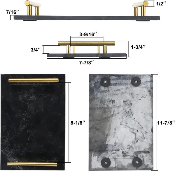 Multicolour_Handmade_Marble_Stone_Decorative_Tray_With_Gold-Coloured_Metal_Handles,_Ideal_For_Counter,_Vanity,_Dresser,_Nightstand_And_Desk____30L_x_20W_x_4H_Centimeters