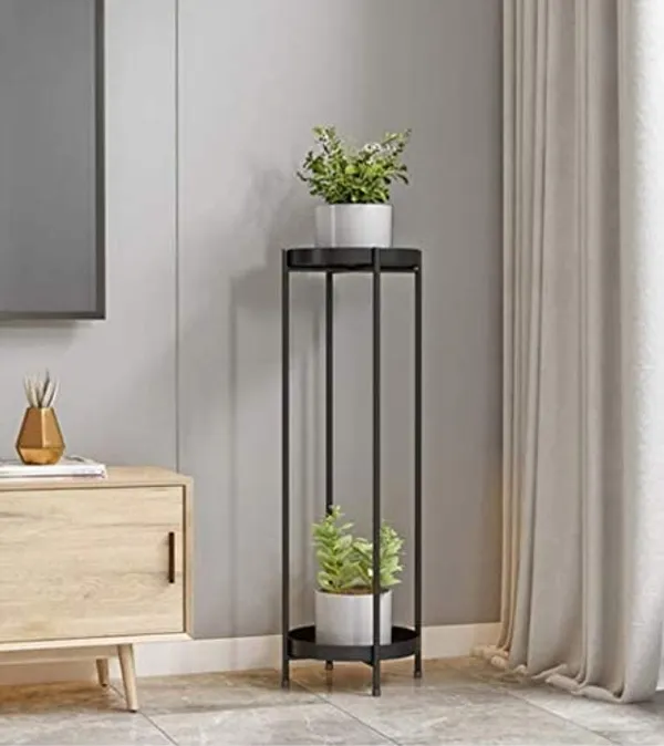 Gold_Iron_Metal_Tall_Plant_Stand_Indoor_Out_Door_Home_And_Garden_Decor_Lawn_And_Garden_Patio_Terrace_Plant_Stand_30_x_30_x_70_Centimeters