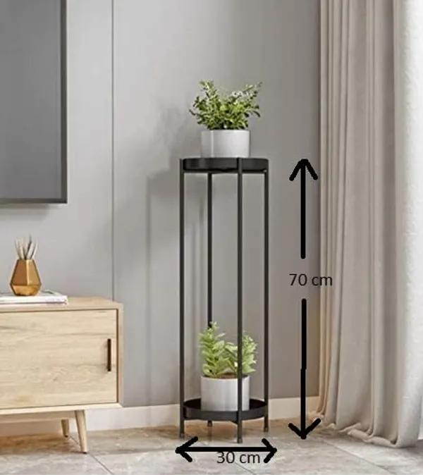 Gold_Iron_Metal_Tall_Plant_Stand_Indoor_Out_Door_Home_And_Garden_Decor_Lawn_And_Garden_Patio_Terrace_Plant_Stand_30_x_30_x_70_Centimeters