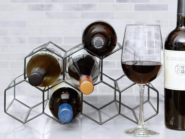 Black_Countertop_Wine_Rack_Bottle_Wine_Holder_For_Red_White_Wine_Storage_Freestanding_Metal_Wine_Rack_Small_Tabletop_Wine_Rack_Modern_Wine_Bottle_Holder_(M11)____10L_x_25W_x_25H_Centimeters