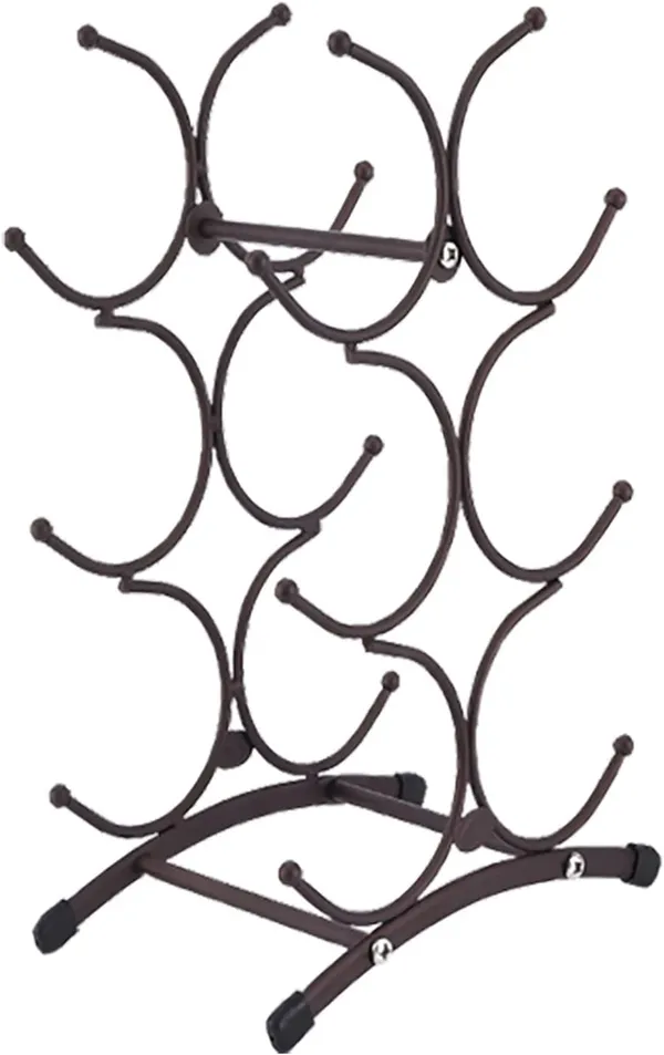 Brown_Countertop_Wine_Rack_Chrome,_5_Or_6_-Bottle_Tabletop_Wine_Rack_Wine_Holder_For_Display_Wine_Wine_Rack_Wine_Racks_For_Kitchen_Countertop_Table_(6_Bottle)_17L_x_20W_x_27H_Centimeters