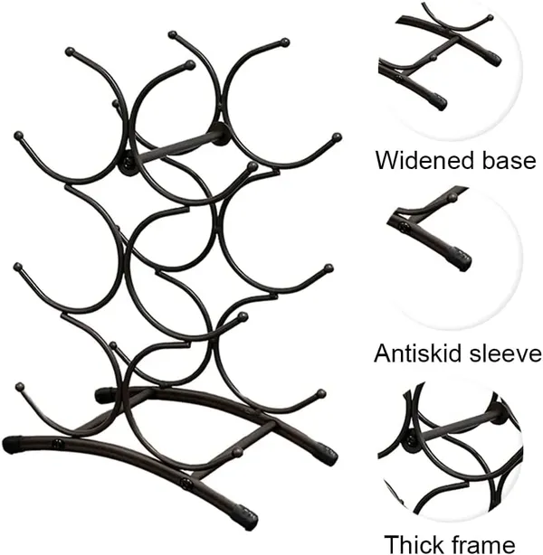 Brown_Countertop_Wine_Rack_Chrome,_5_Or_6_-Bottle_Tabletop_Wine_Rack_Wine_Holder_For_Display_Wine_Wine_Rack_Wine_Racks_For_Kitchen_Countertop_Table_(6_Bottle)_17L_x_20W_x_27H_Centimeters