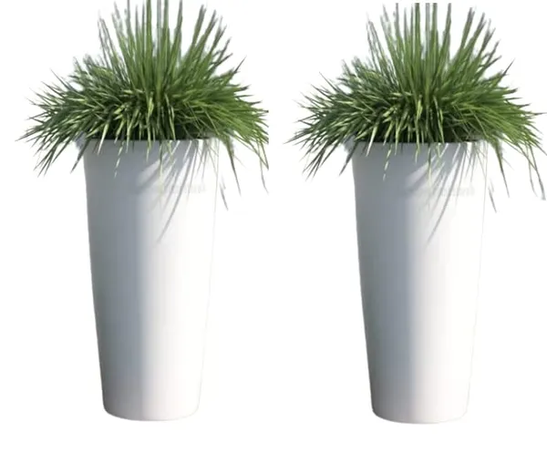 White_Plant_Store_Metal_Tall_Planters_Outdoor_Indoor_-_20_Inch_Modern_Flower_Pots_For_Balcony_Deck_Large_Planters_For_Outdoor_Indoor_Garden_Patio_(2_Pcs)_30L_x_30W_x_50H_Centimeters