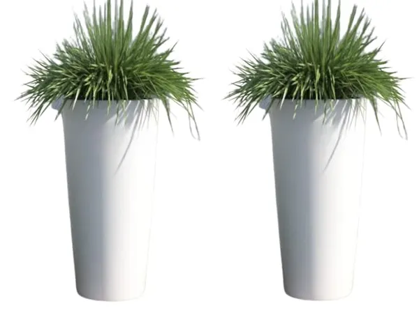 White_Set_Of_2_Plant_Store_Metal_Tall_Planters_For_Outdoor_And_Indoor_Use_-_20_Inch_Modern_Flower_Pots_For_Balcony,_Deck,_Garden,_And_Patio_30L_x_30W_x_53H_Centimeters