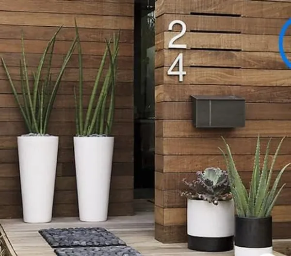 White_Set_Of_2_Plant_Store_Metal_Tall_Planters_For_Outdoor_And_Indoor_Use_-_20_Inch_Modern_Flower_Pots_For_Balcony,_Deck,_Garden,_And_Patio_30L_x_30W_x_53H_Centimeters