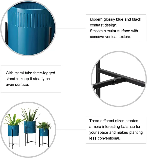 Glossy_Blue_Mid_Century_Plant_Stand_With_Pot_Set_Of_3_Modern_Metal_Planters_Pot_Holders_Perfect_For_Indoor_Outdoor_Plants_Plant_Stand_Not_Adjustable__30.5_x_30.5_x_61_Centimeters_2_kg