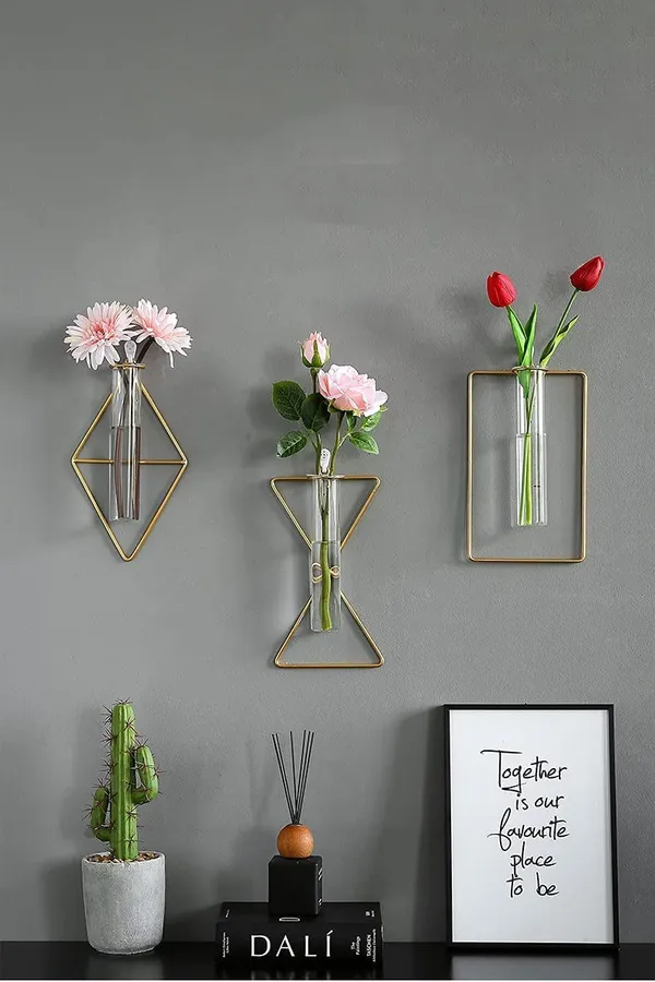 Multicolor_Gold_Wall_Vase_Hanging_Planter_Wall_Mounted_Glass_Tube_Bud_Vase_Decorative_For_Centerpieces_Wedding_Decoration_(Damru_Brick_2_Pcs)____17L_x_17W_x_20H_Centimeters